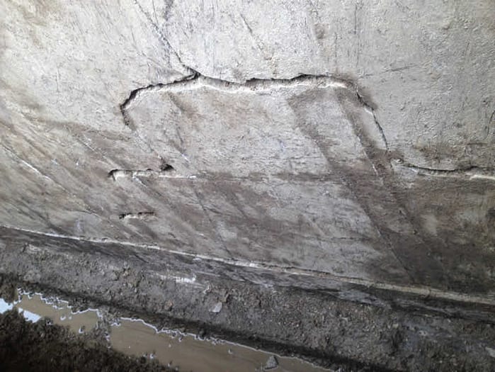 large foundation wall crack