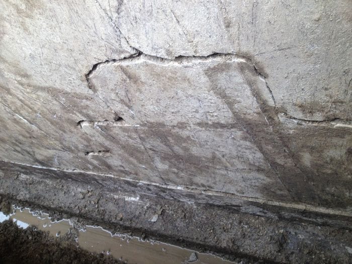 Interior Wall Crack with water leak